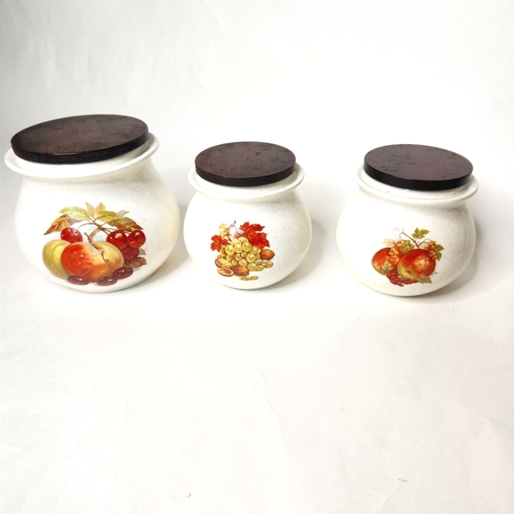 Hyalyn USA Pottery Vintage Canisters Fall